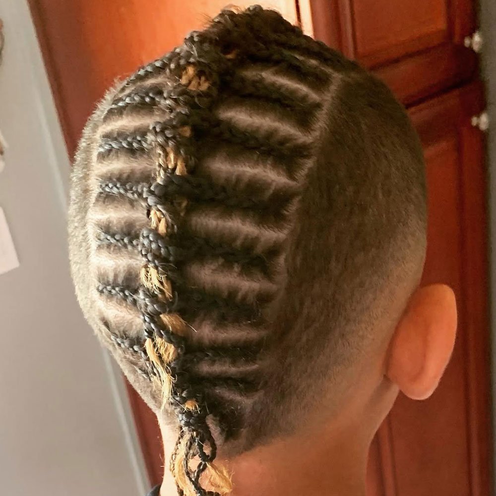 Mohawk Braids with Barrel Roll