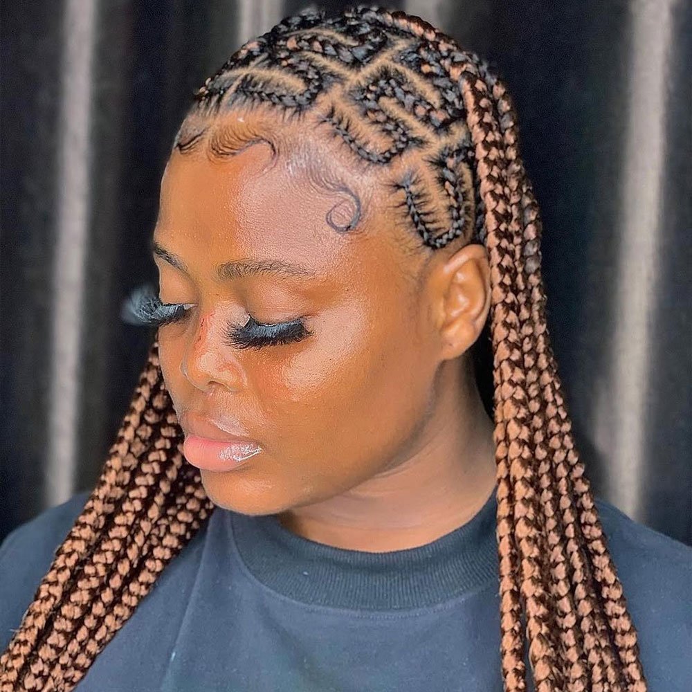 Snake Stitch Braids with Long Box Ends