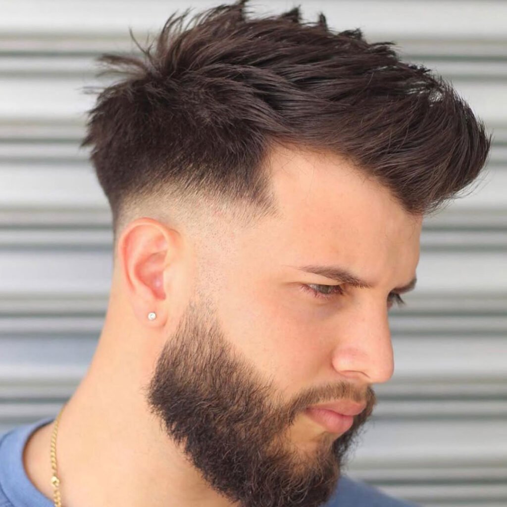 Textured Crop with Mid Skin Fade