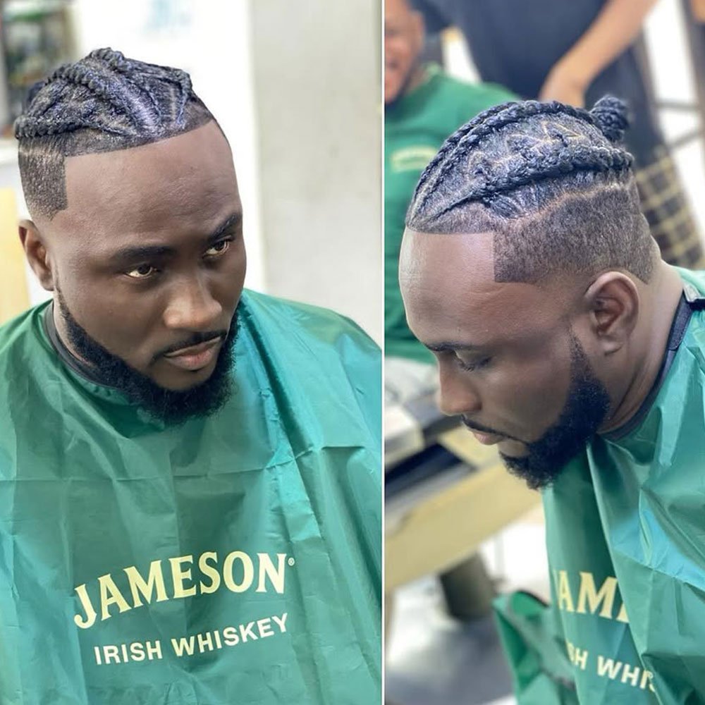 Low Taper with Braided Top Knot
