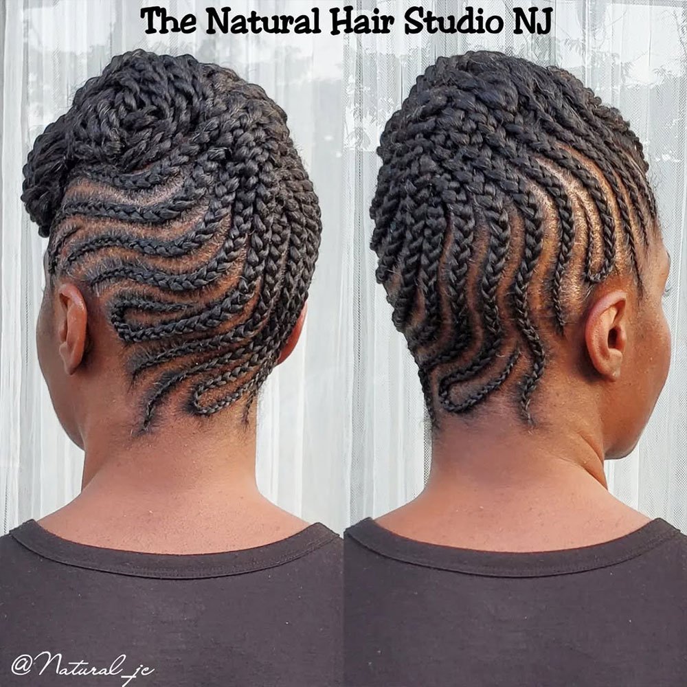 No-Extension Cornrow Twist Crown