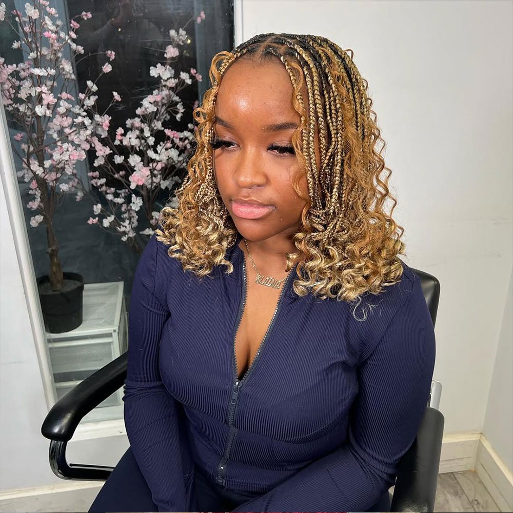 Bob Boho Knotless Braids