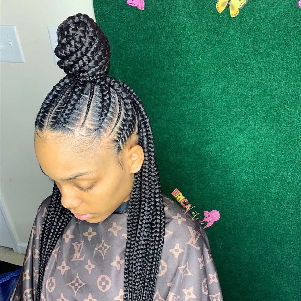 Half Feed-Ins Half Box Braids&nbsp;