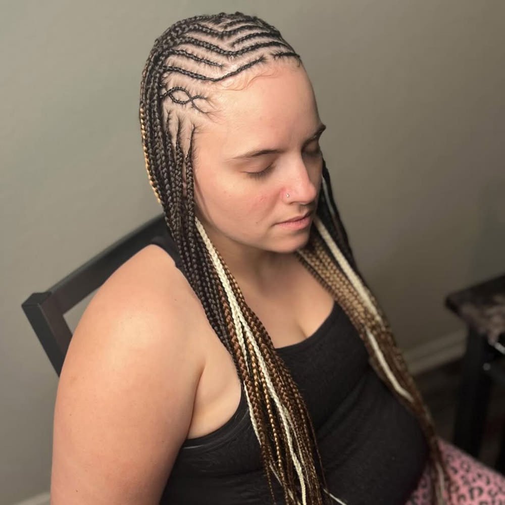 Multi-Tone Small Fulani Braids