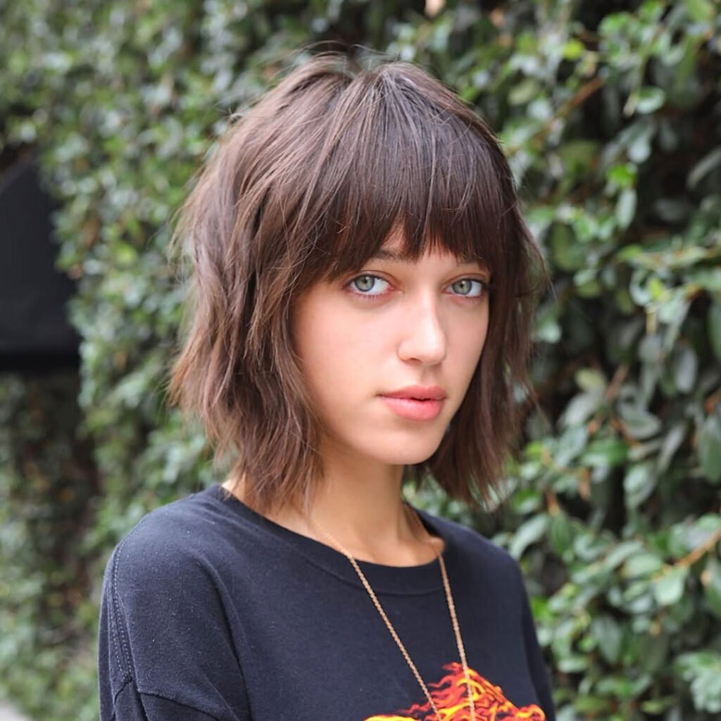 Choppy Shag Bob with Bangs