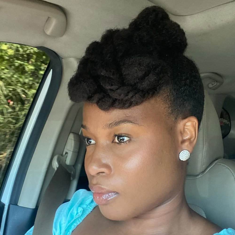 Quick Twist Updo with Natural Hair