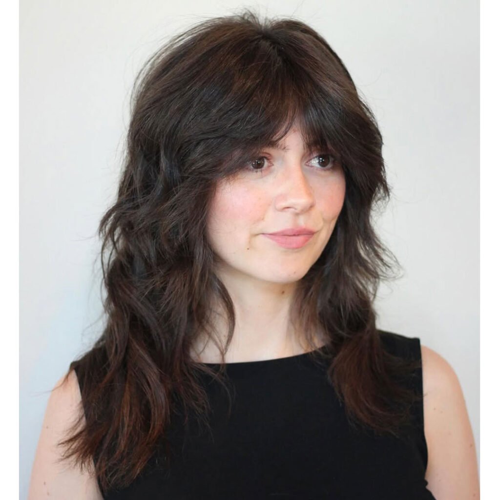 Medium Shag with Curtain Bangs