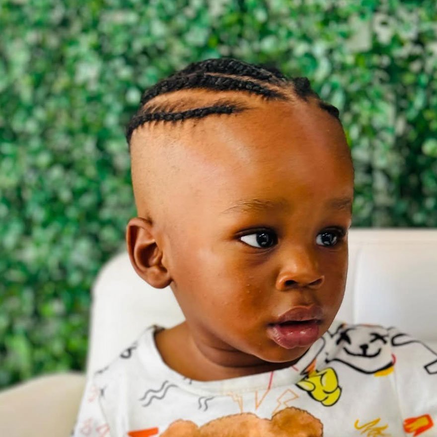 Cornrows with fade hairstyle for boys