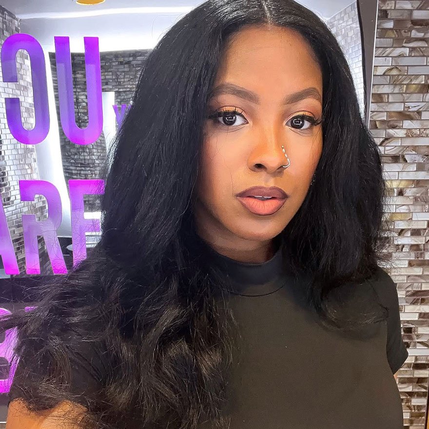 Silky press hairstyle with soft layers