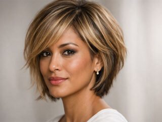 Layered volumizing bob hairstyle for thin fine hair