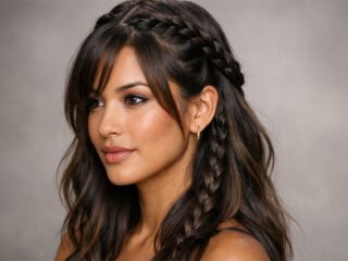 model with beginner-friendly French braid hairstyle
